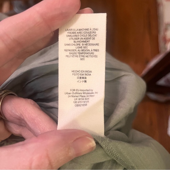 Free People Day Glow Embroidered Mini Dress Sz L Cottagecore Hippie Aztec Boho - Picture 13 of 13